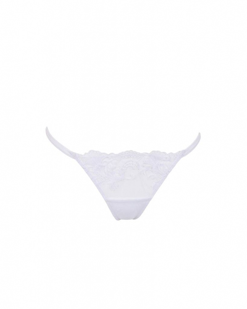 Bluebella Marseille Thong Panties White | USACE3158