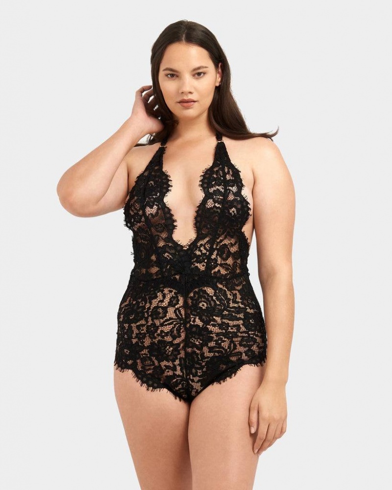 Bluebella Natalia Bodysuit Black | USASO3195