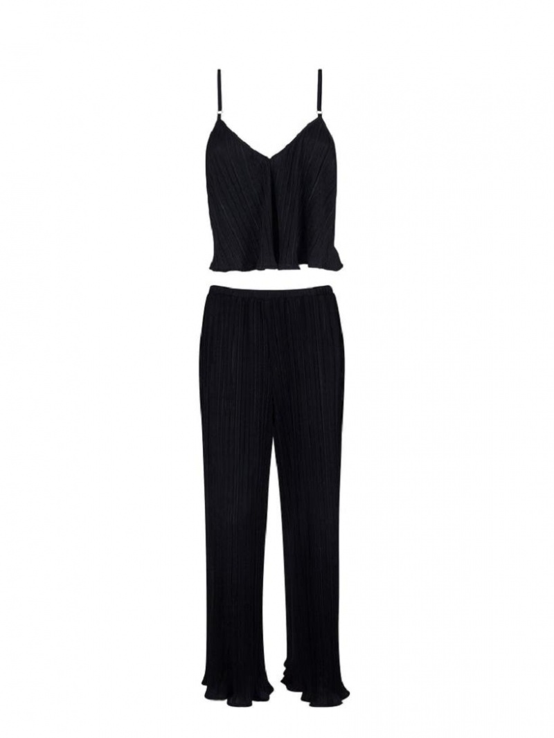 Bluebella Neeson Cami and Trouser Sets Black | USAEX3442