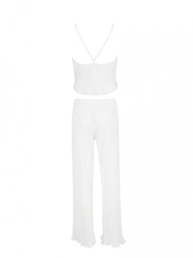 Bluebella Neeson Cami and Trouser Sets White | USAYU3439