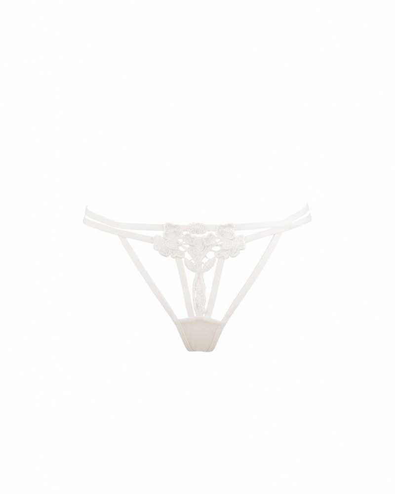 Bluebella Nova Thong Lingerie White | USAWY3249