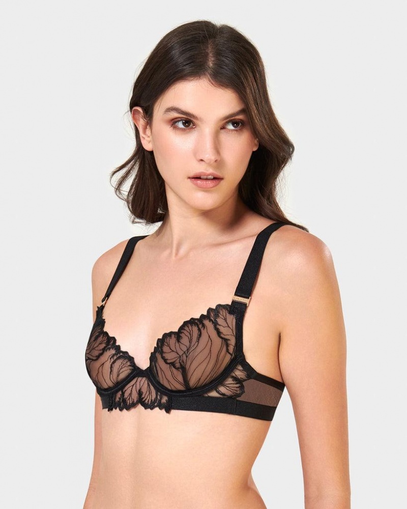 Bluebella Rae Wired Bras Black | USAIS3057