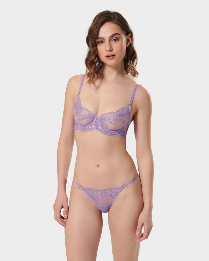 Bluebella Rafaela Thong Lingerie Purple Rose | USADN3336