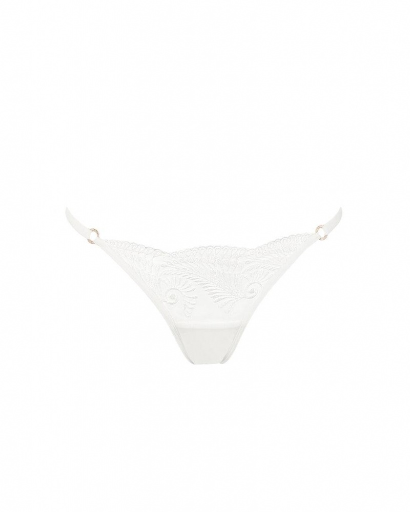 Bluebella Rafaela Thong Lingerie White | USAXF3256