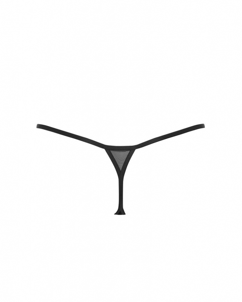 Bluebella Rome Eco Thong Lingerie Black | USARW3274