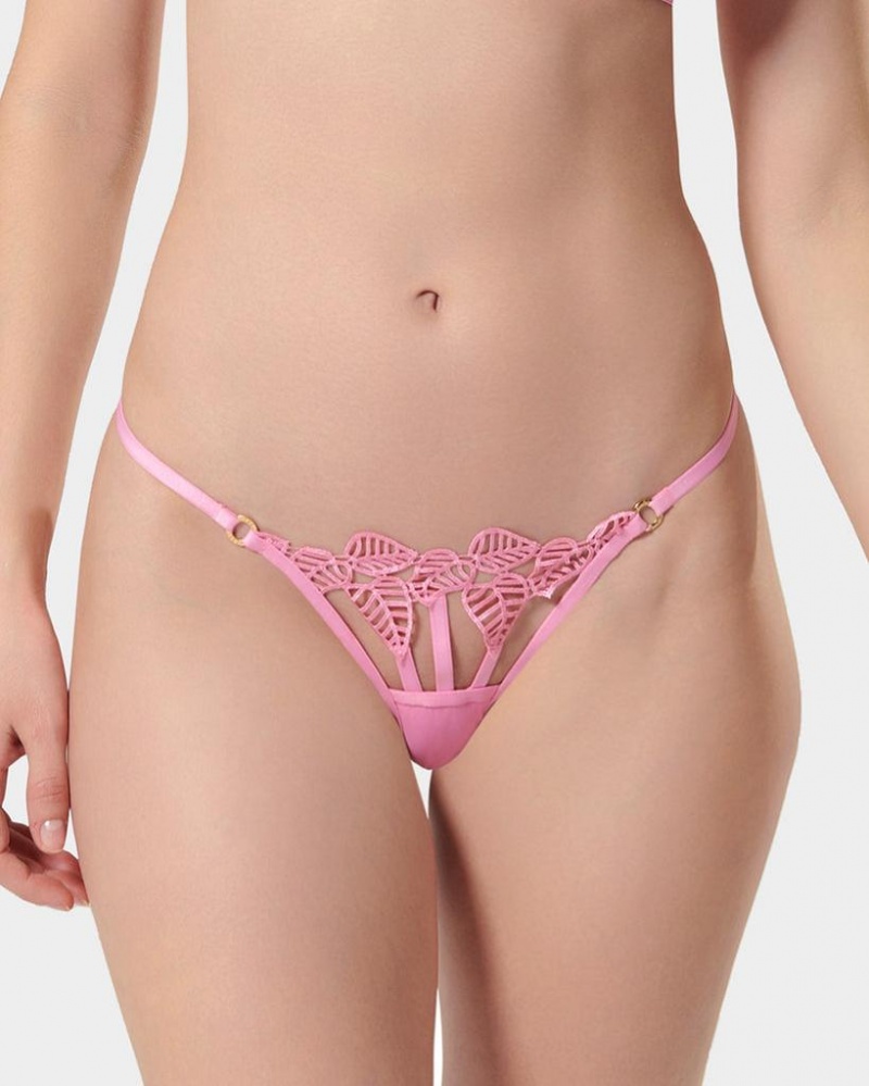 Bluebella Sapphira Thong Begonia Lingerie Pink | USAVD3325