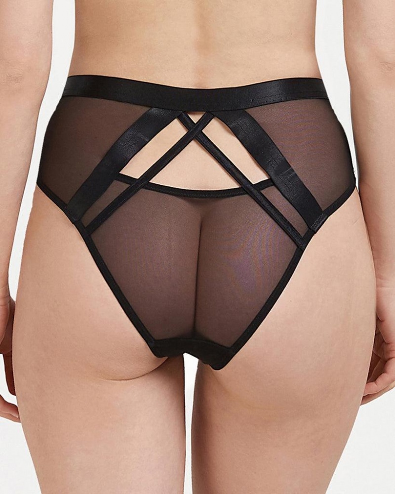 Bluebella Sawyer High-waist Panty Lingerie Black | USAJJ3234