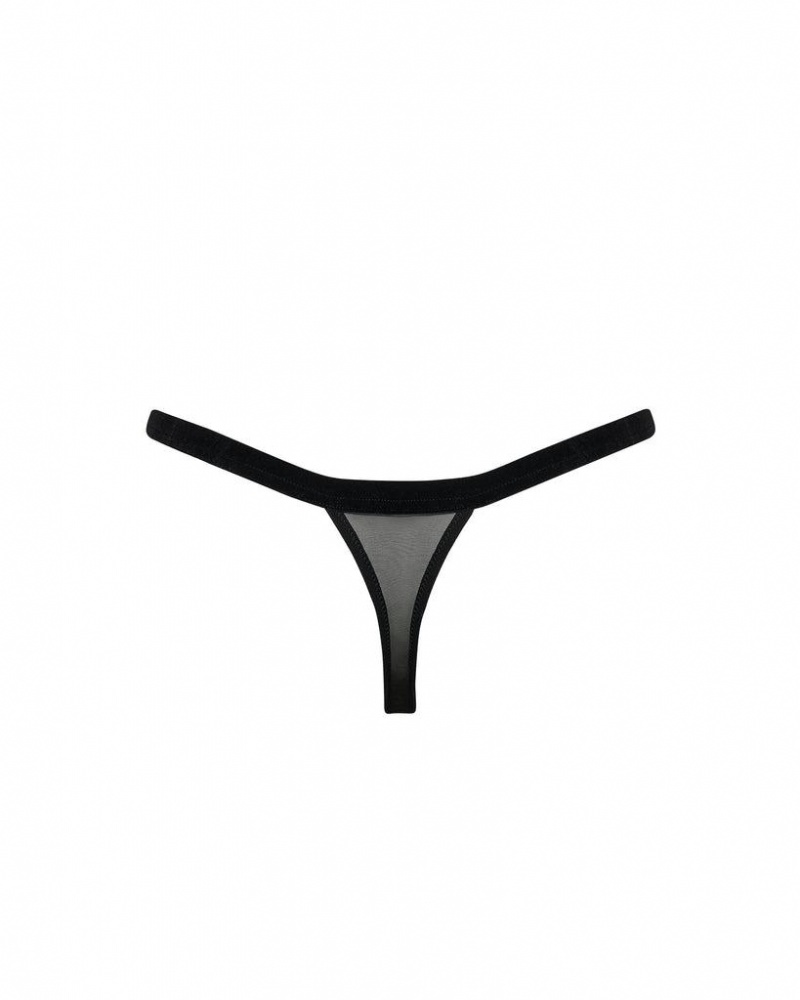 Bluebella Thalia Thong Lingerie Black | USACE3326