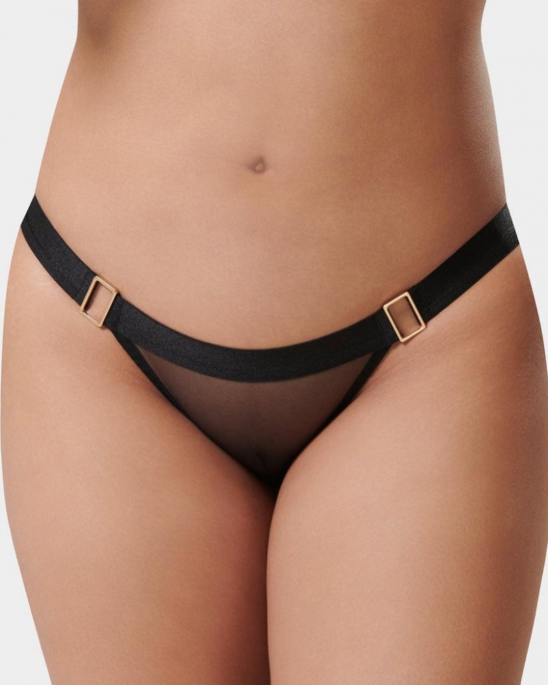 Bluebella Thalia Thong Lingerie Black | USACE3326