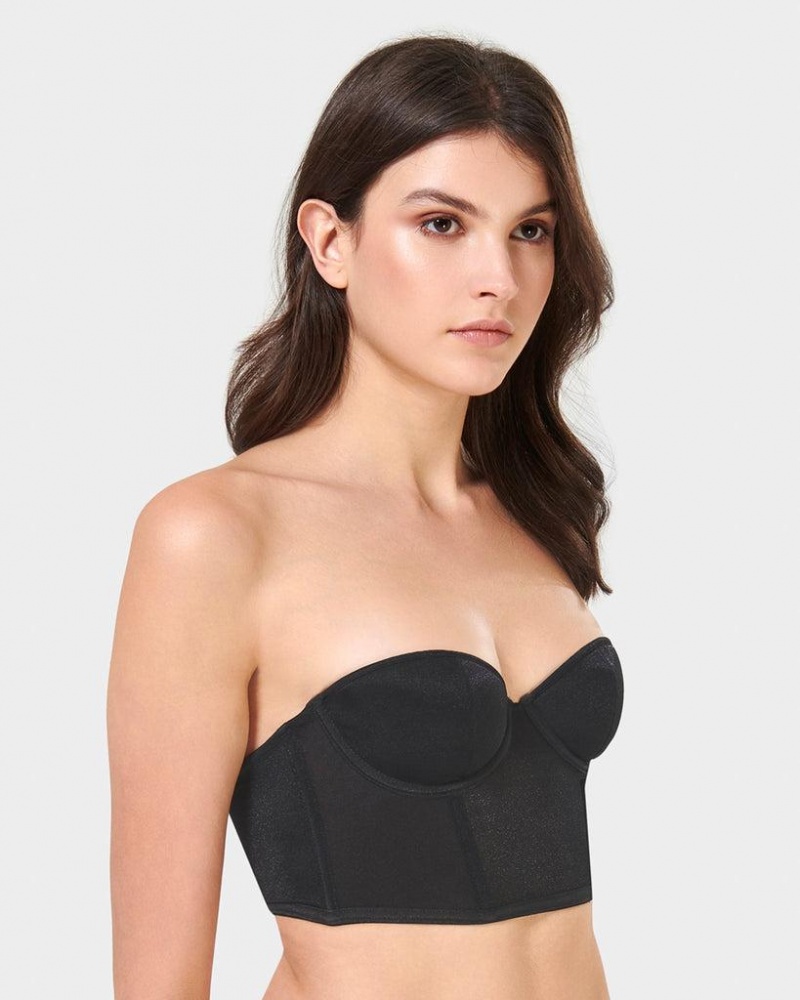 Bluebella Thena Bustier Black Bras Black | USAQZ3064