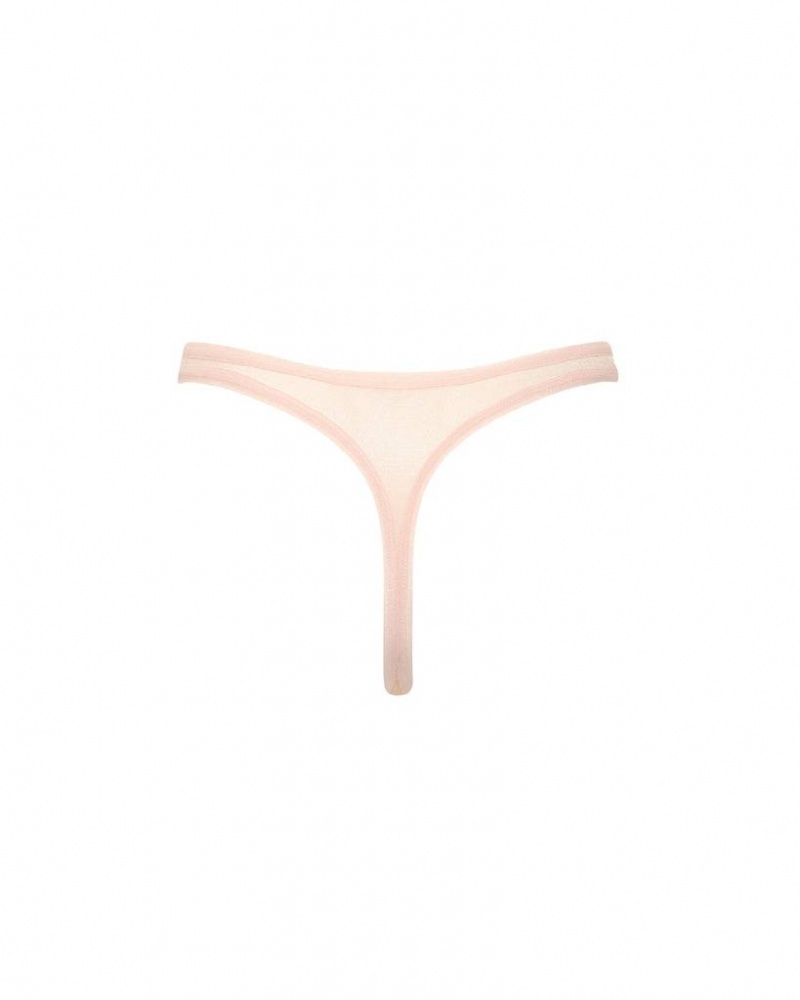 Bluebella Thena High-Waist Thong Panties Pink | USAOR3171