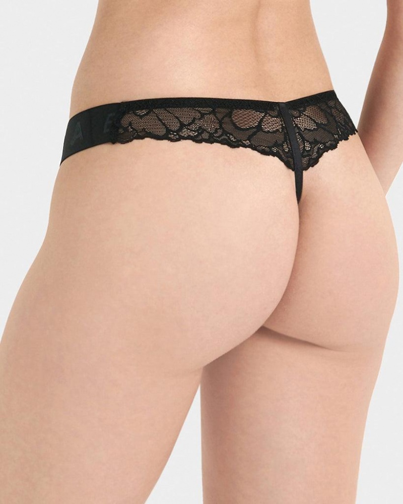 Bluebella Tori Thong Lingerie Black | USAEX3248