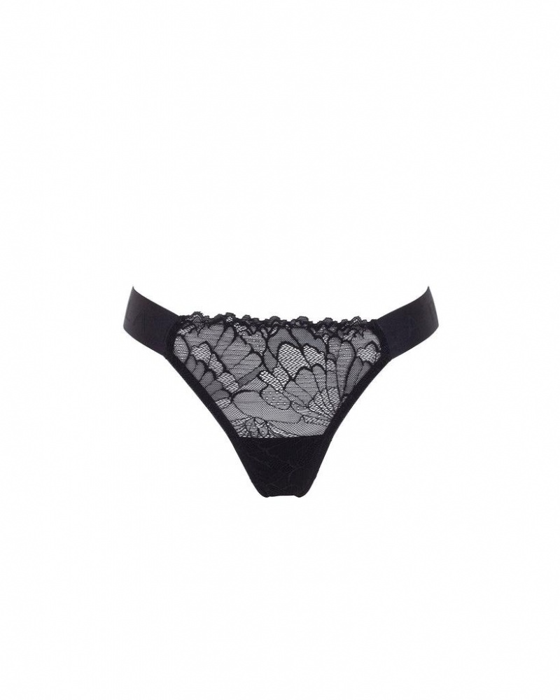 Bluebella Tori Thong Lingerie Black | USAEX3248