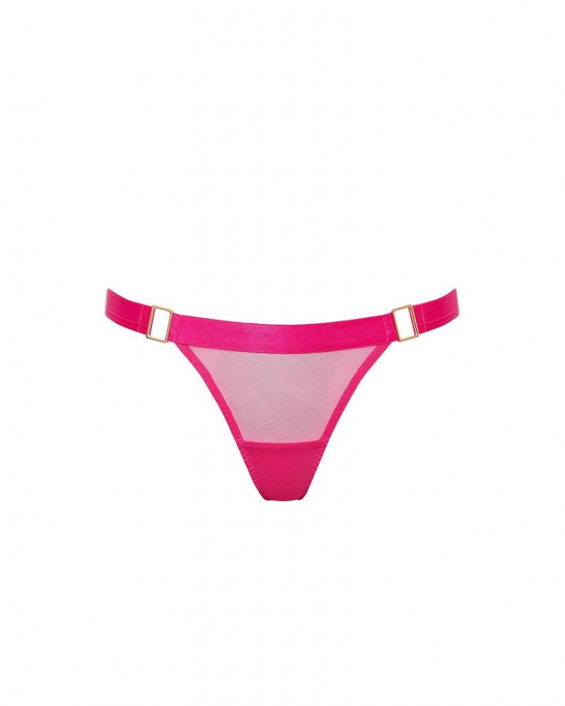 Bluebella Trinity Thong Lingerie Fuchsia Pink | USAYU3343